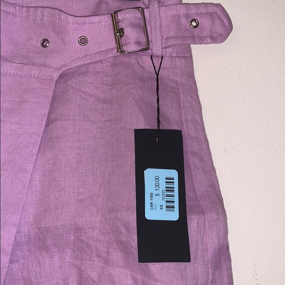 NEW LF Carmar Los Angeles Linen Wrap Mini Skirt - Picture 4 of 6